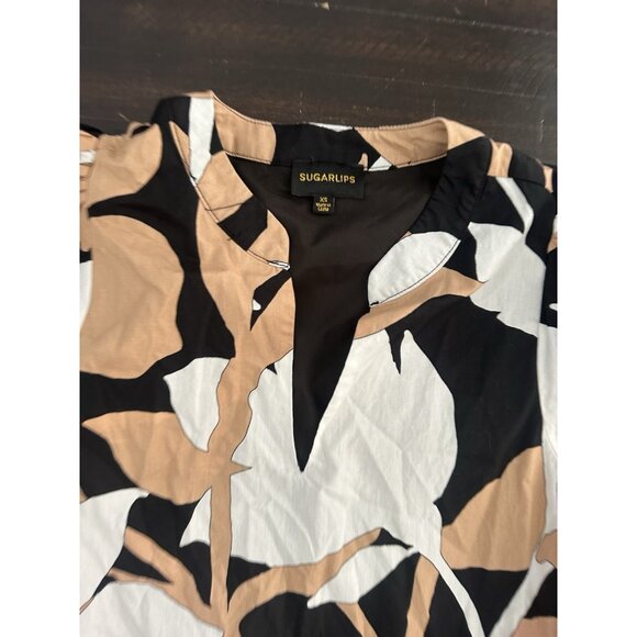 Sugar Lips Dayspring Floral Marinella Smocked Mini Dress Xs - Picture 3 of 4